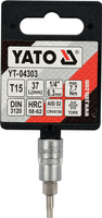 KLUCZ TRZPIENIOWY TORX 1/4" T15 L37MM